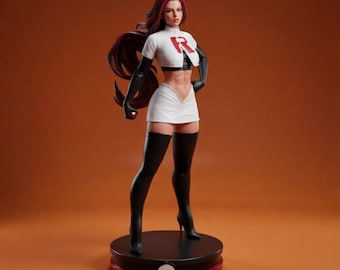 Archivo STL de Jessie, figura de villana de anime para impresión 3D, estatua de resina de 220 mm, artículo de colección, descarga digital.