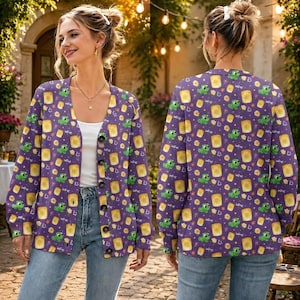 Tangled Pascal Cardigan, Rapunzel Floating Lanterns Cardigan, Pascal Chameleon Button Up, Rapunzel Cardigan, Disneyland Princess Gift