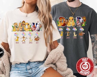 Custom Dad Mom Disneyland The Lion King Father's Day Shirt, The Lion King Dad Shirt, Animal Kingdom Shirt, Dad And Son Tee