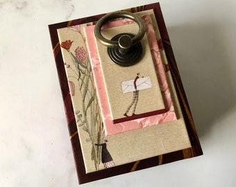 Romantic Gift or Treasure Box in Pink & Brown