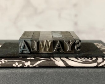 Choose Your Words - Letterpress Type Word Collections Mounted on a Small Pedestal