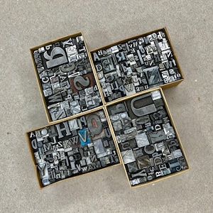Large Alphabet in a Box - Vintage Letterpress Type