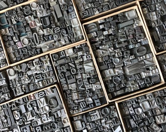 Assorted Letterpress Common Letters for Printing Stamping and Collecting