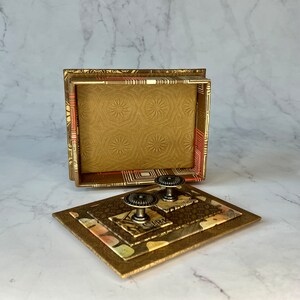 Gift or Treasure Box in Browns, Bronze and Orange image 5
