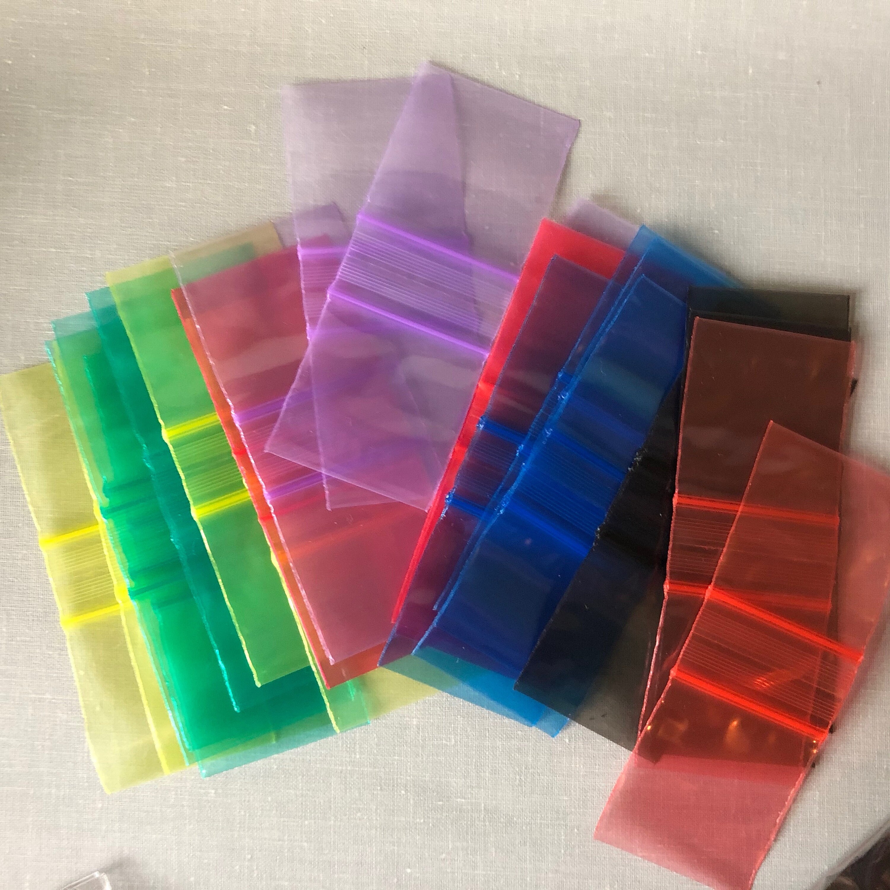 Large Lots of Tiny Zip Lock Bags in Assorted Colors for Etsy