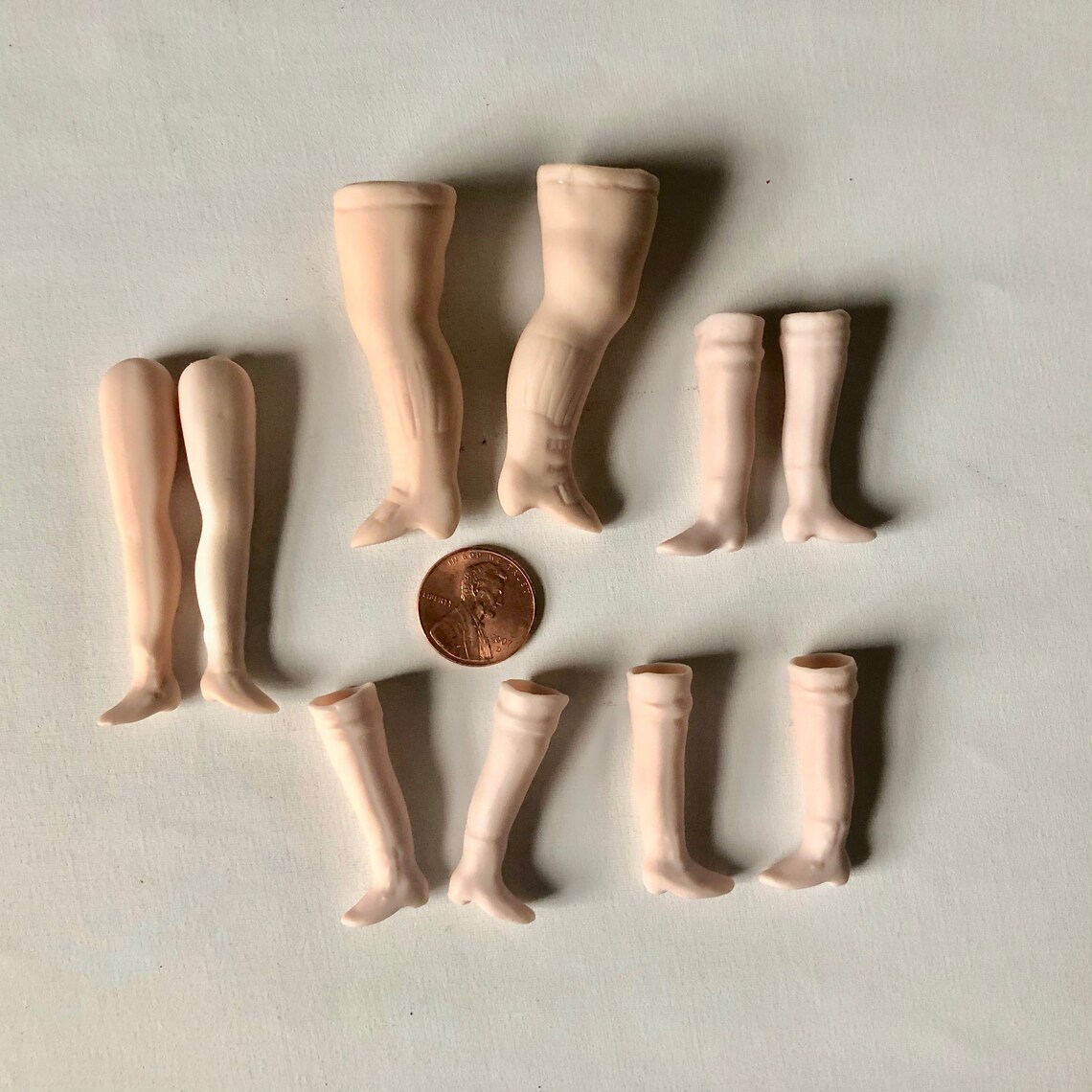 Tiny Vintage Porcelain Doll Legs With Shoes Choose Your Lot Etsy