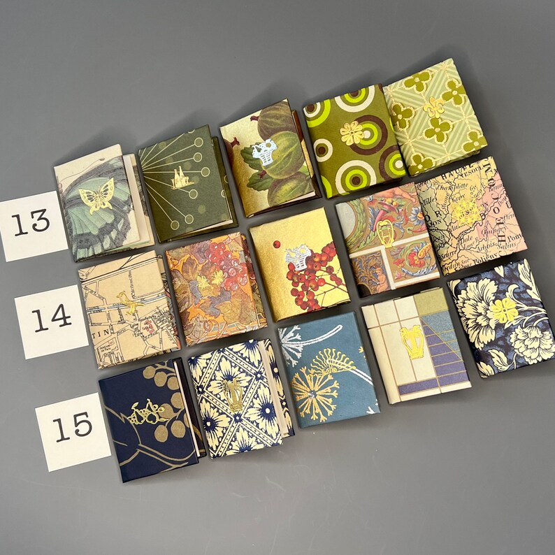 5 Tiny Books with Letterpress Printed Covers in Coordinated Collections image 6