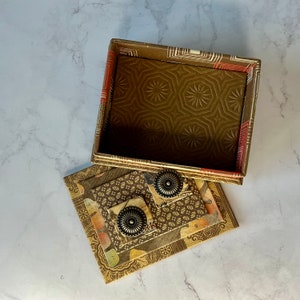 Gift or Treasure Box in Browns, Bronze and Orange image 4