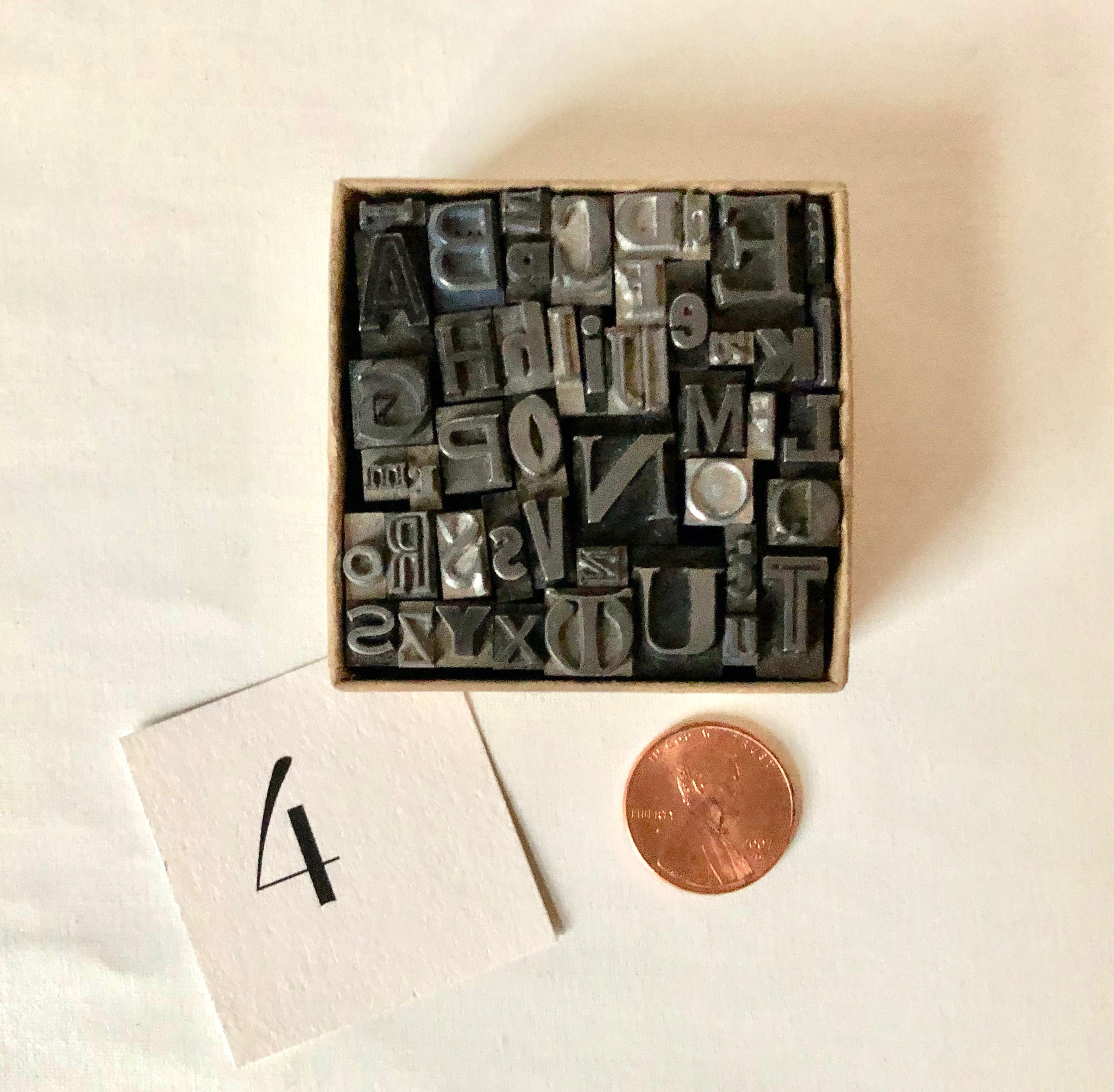 Kleine Zwei Zoll Boxen mit Mischschrift Alphabeten in | Etsy