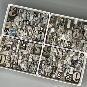 X Large Box of Vintage Letterpress Type Numbers for Collecting, Printing and Stamping