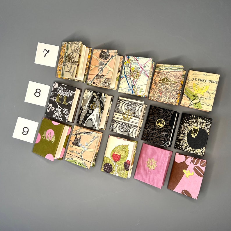 5 Tiny Books with Letterpress Printed Covers in Coordinated Collections image 4