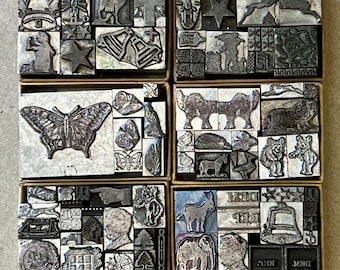 Vintage Letterpress Ornament Collections Featuring Animals for Printing Stamping and Collecting