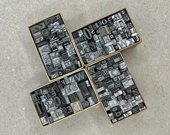 Medium Alphabet Box of Vintage Letterpress Type Includes Every Letter in the Alphabet