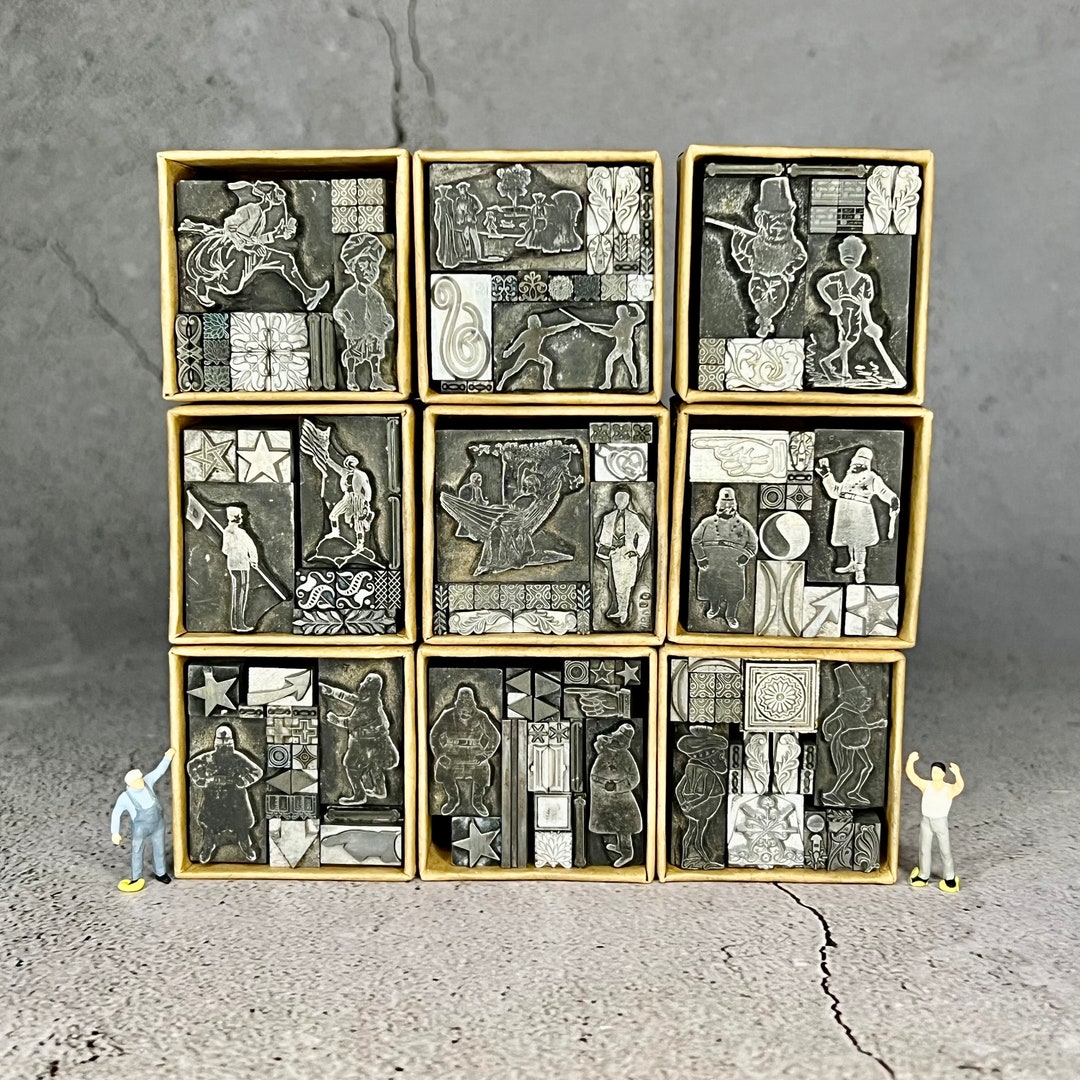 Character Collections of Vintage Letterpress Ornaments/dingbats Etsy