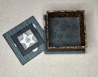 Black, Silver and Gold Gift Box with Decorative Star