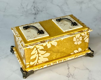 Jewelry, Treasure or Gift Box in Shades of Gold