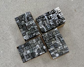 Tiny Alphabet in a Box - Vintage Letterpress type