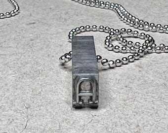 Wearable History Letterpress Pendant Charm Necklaces - Letters