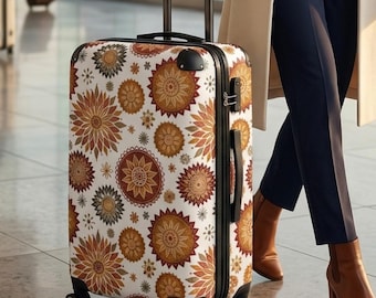 Boho Sunburst Muster Koffer | Rollgepäck mit Mandala Muster
