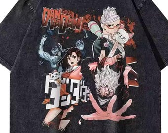 Dandadan Anime T-Shirt | Vintage Washed Tee | Manga Graphic Shirt | Anime Streetwear Top | Unisex Anime Gift