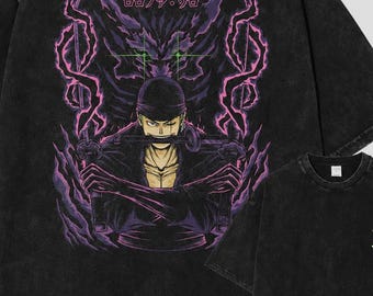 One Piece Anime T-Shirt | Roronoa Zoro Graphic Tee | Japanese Manga Shirt | Unisex Streetwear Top | Anime Gift for Fans