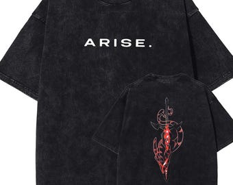 Solo Leveling Anime T-Shirt | Sung Jin-Woo Shadow Monarch Graphic Tee | Korean Manhwa Shirt | Unisex Streetwear Top | Anime Gift for Fans