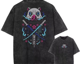 Demon Slayer Inosuke Hashibira T-Shirt | Anime Graphic Tee | Manga Shirt | Japanese Streetwear Top | Unisex Anime Clothing | Gift for Fans