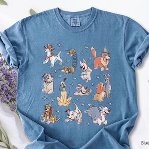 Retro Comfort Colors Disney Dogs png, Lady and the Tramp png, Pluto Puppy png, Disney Pet Lovers Gift png