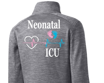 Neonatal ICU Embroidered Women's Work Jacket - NICU Nurse Pediatric Healthcare Uniform