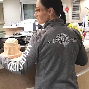 Personalized Neuro ICU Nursing Jacket | Embroidered Surgeon Sweatshirt | Custom Medical Outerwear