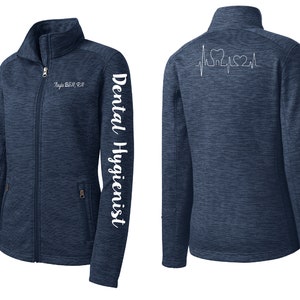 Personalized Dental Assistant Full Zip Jacket, Embroidered Mini