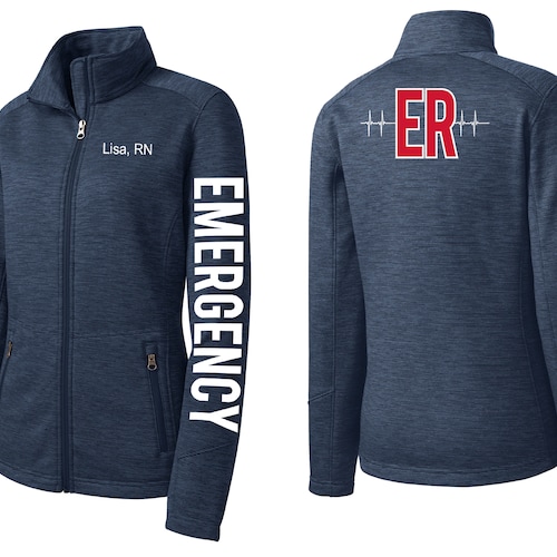 Emergency Nurse Jacket ER Department Nursing Embroidered Etsy