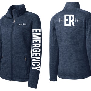 Emergency Nurse Jacket ER Department Nursing Embroidered Custom Personalized ER Tech RN 11