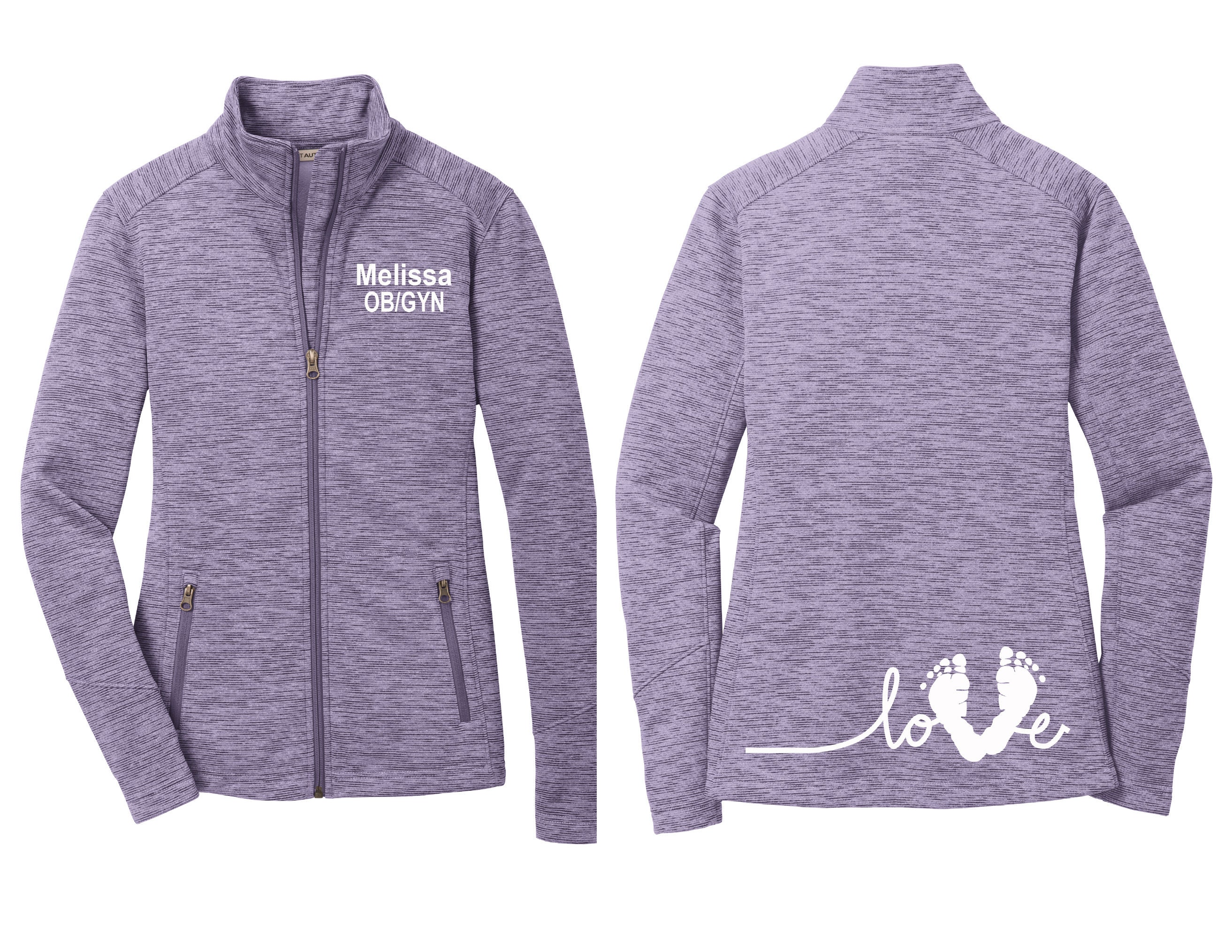 Labor and Delivery Zip Jacket L D Nurse NICU Nursing Baby Feet