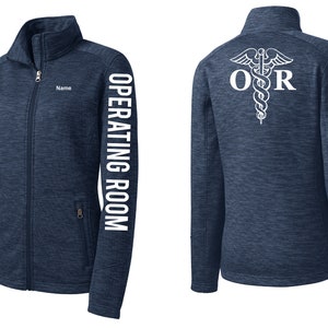 Personalized Embroidered Fleece Jacket for Operating Room Nurses & Surgical Staff L231