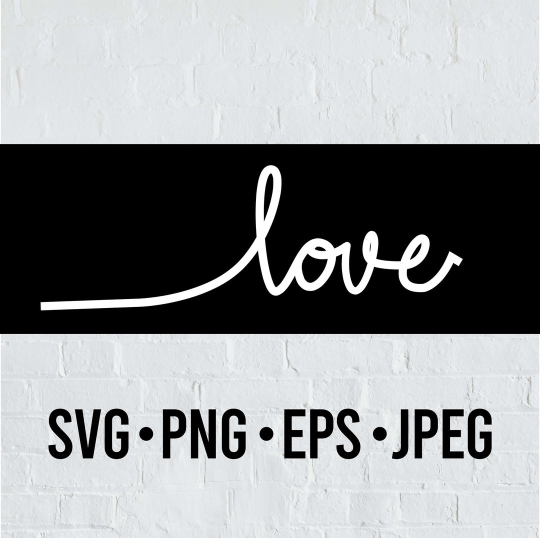 Love Script Instant Download SVG Cut File - Etsy