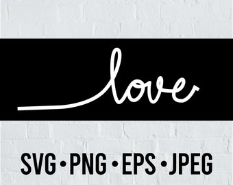 Love Script Instant Download SVG Cut File