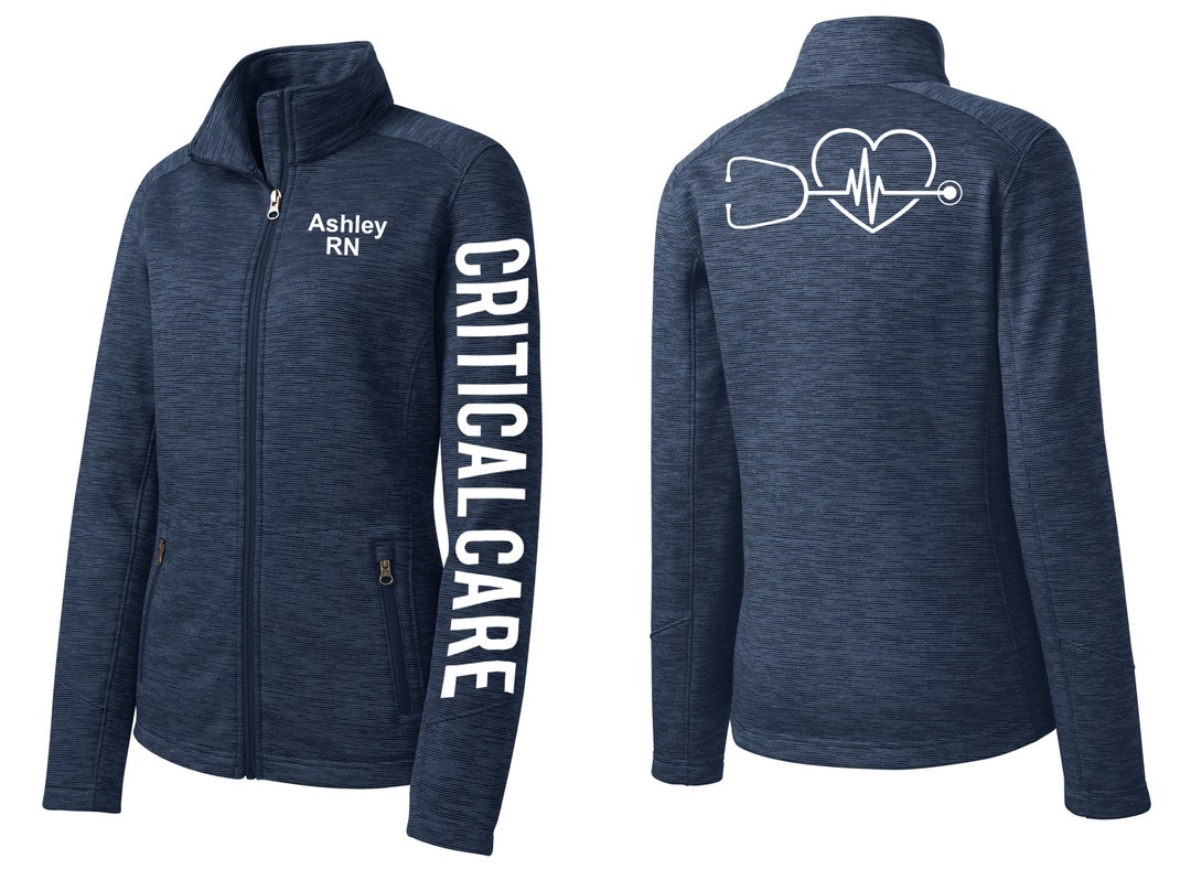 Critical Care Nursing Jacket Nurse Women's Nurse Work Embroidered Heart