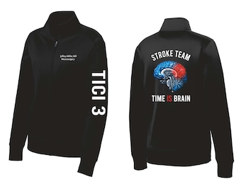 Custom Stroke Team TICI 3 Jacket– RN BSN Time is Brain Personalized Gift with Sleeve & Back Print
