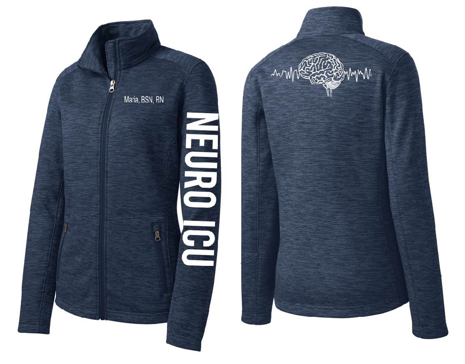 Neuro ICU Nursing Jacket Jackets Embroidered Women's Etsy