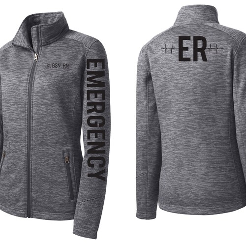 Emergency Nurse Jacket ER Department Nursing Embroidered Etsy