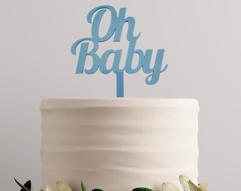 Adorno acrílico para tarta "Oh Baby", decoración para baby shower