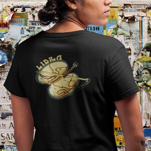 Retro Libra Astrology Unisex Eco Friendly T-shirt