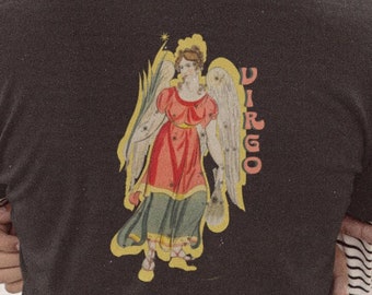 Retro Virgo Astrology Unisex Eco Friendly T-shirt