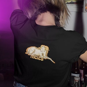 Retro Aries Astrology Unisex Eco Friendly T-shirt