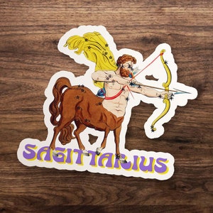 Vintage Illustration Sagittarius Astrology Sticker