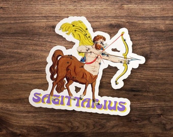 Vintage Illustration Sagittarius Astrology Sticker