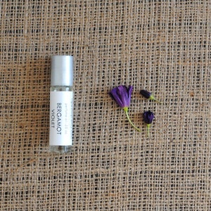 Bergamot Violet Perfume Oil, Roll On Perfume Earl Grey Tea Sweet Fragrance image 2