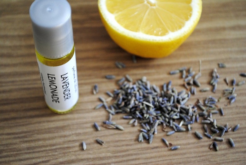 Lavender Lemonade Perfume Oil, Roll On Scent Lemon Citrus Floral Fragrance Essential Oil image 2
