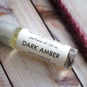 Dark Amber Musk Roll On Cologne Fragrance for Men, Manly Cologne Oil image 2